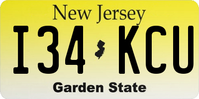 NJ license plate I34KCU