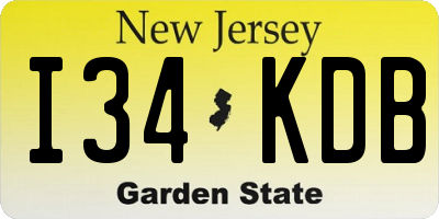 NJ license plate I34KDB