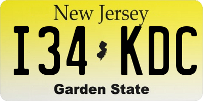 NJ license plate I34KDC