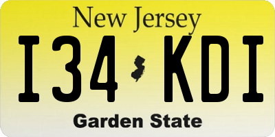 NJ license plate I34KDI