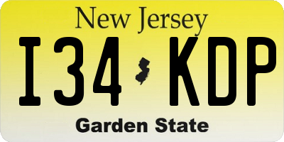 NJ license plate I34KDP