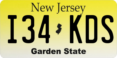 NJ license plate I34KDS