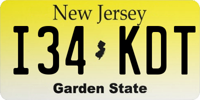 NJ license plate I34KDT