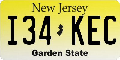 NJ license plate I34KEC