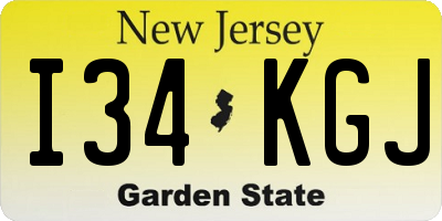 NJ license plate I34KGJ