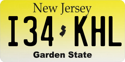 NJ license plate I34KHL