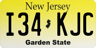 NJ license plate I34KJC