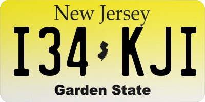 NJ license plate I34KJI