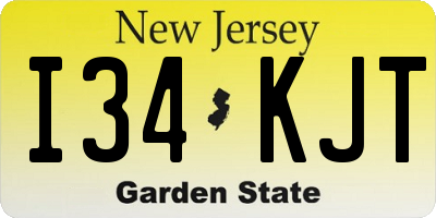 NJ license plate I34KJT
