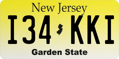 NJ license plate I34KKI