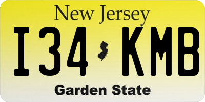 NJ license plate I34KMB