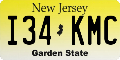 NJ license plate I34KMC