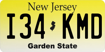 NJ license plate I34KMD