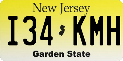 NJ license plate I34KMH