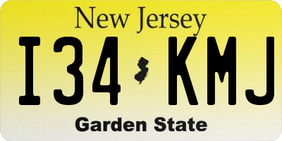 NJ license plate I34KMJ