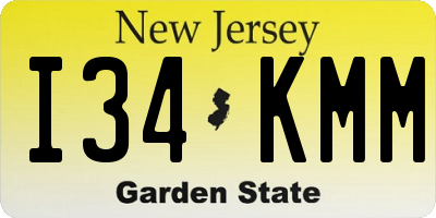 NJ license plate I34KMM