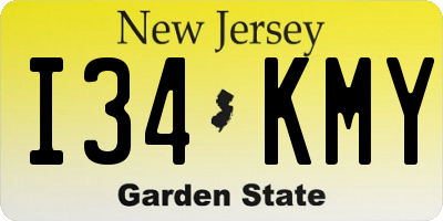 NJ license plate I34KMY
