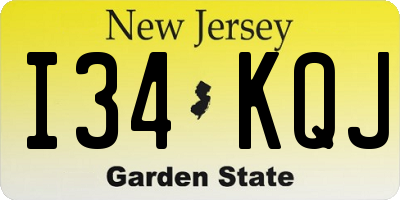 NJ license plate I34KQJ