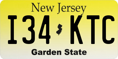 NJ license plate I34KTC