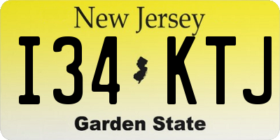 NJ license plate I34KTJ