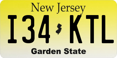 NJ license plate I34KTL