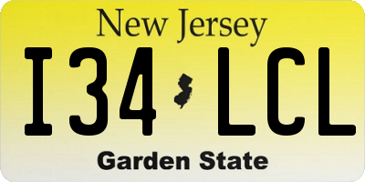 NJ license plate I34LCL