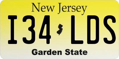 NJ license plate I34LDS