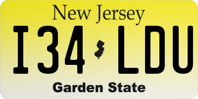 NJ license plate I34LDU