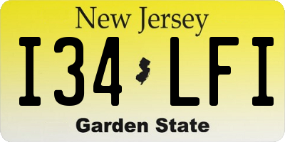 NJ license plate I34LFI