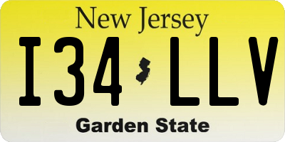 NJ license plate I34LLV