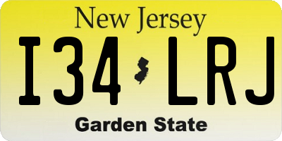 NJ license plate I34LRJ