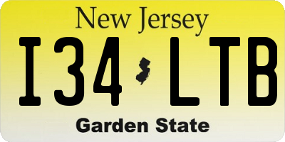 NJ license plate I34LTB