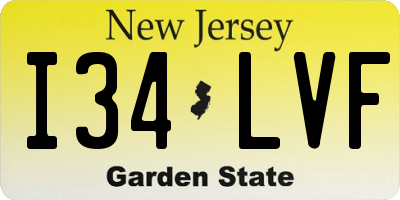 NJ license plate I34LVF