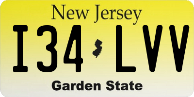 NJ license plate I34LVV
