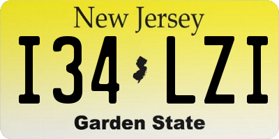 NJ license plate I34LZI