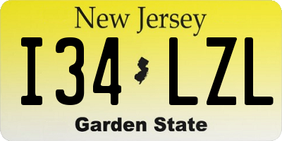 NJ license plate I34LZL