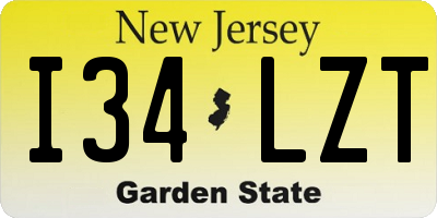 NJ license plate I34LZT