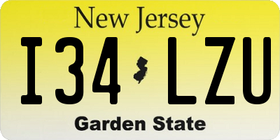 NJ license plate I34LZU