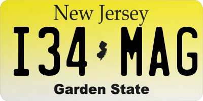 NJ license plate I34MAG