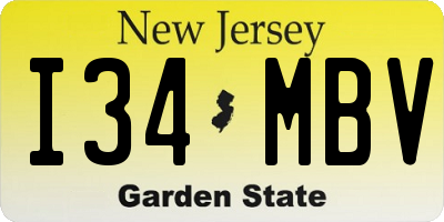 NJ license plate I34MBV