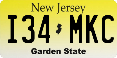 NJ license plate I34MKC