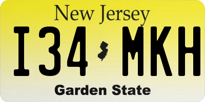 NJ license plate I34MKH