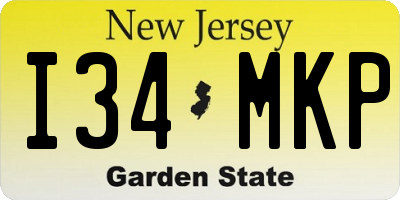 NJ license plate I34MKP