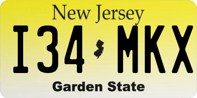 NJ license plate I34MKX