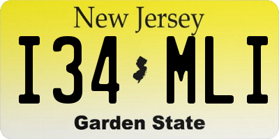 NJ license plate I34MLI