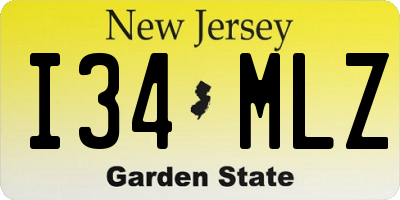 NJ license plate I34MLZ