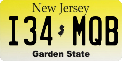 NJ license plate I34MQB