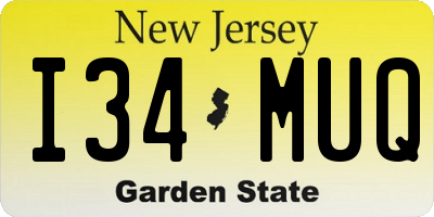 NJ license plate I34MUQ