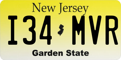NJ license plate I34MVR