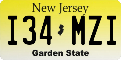 NJ license plate I34MZI